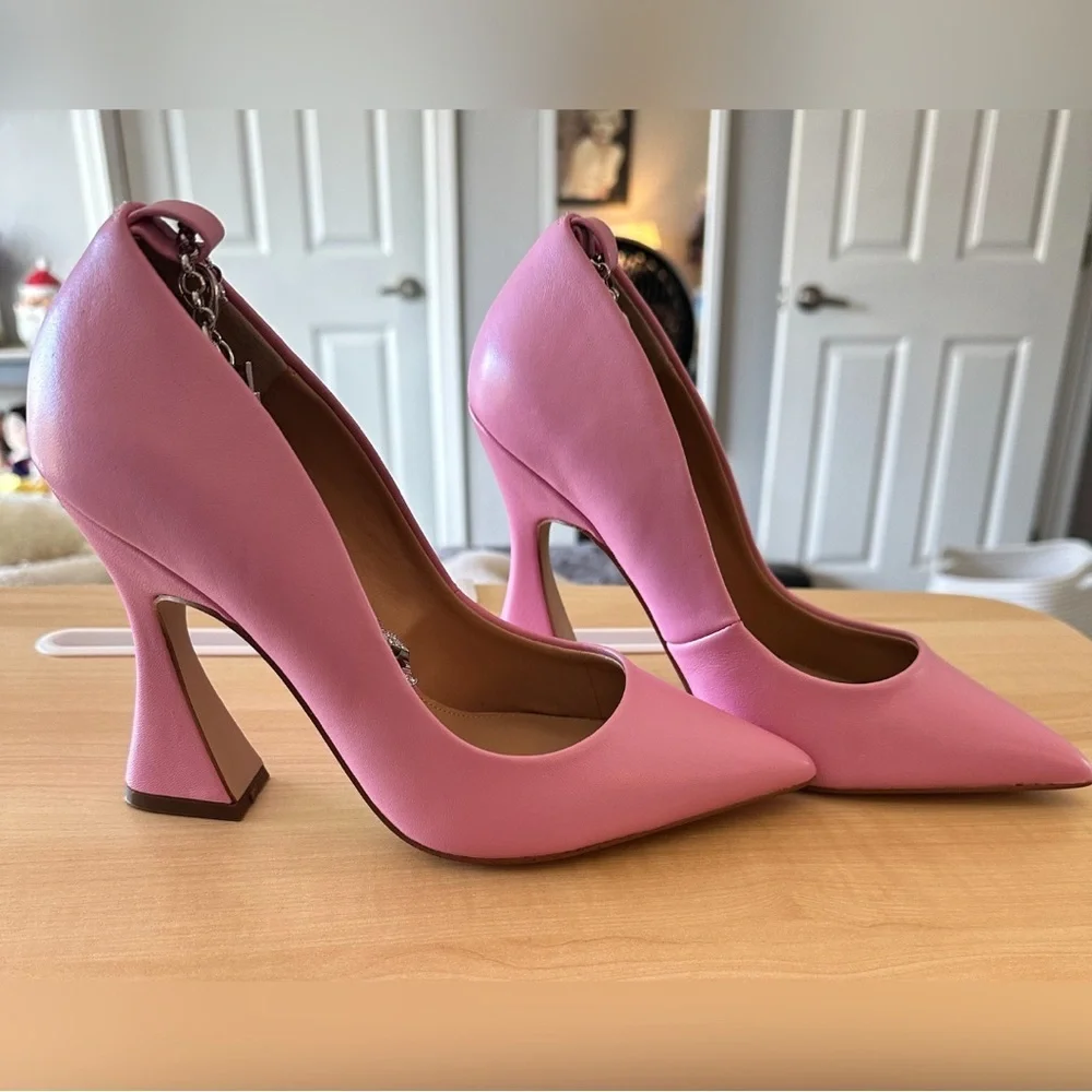 Steve Madden “Zippy” Pink Leather Pump Heels – Rare Find - Picture 4 of 9